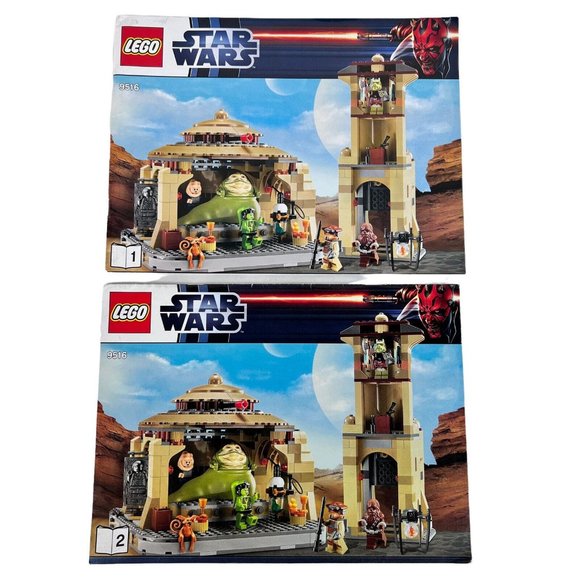 LEGO Star Wars 9516 Jabba’s Palace Instructions Only Manual 1 & 2 Book Booklet - Picture 1 of 5